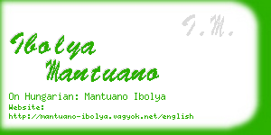 ibolya mantuano business card